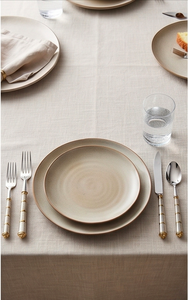 Elegant Metal Flatware Set With <b>Gold</b> Accented Handles High Mirror Polish Dishwasher Safe Wedding Dining <b>Utensils</b> - Product Image 2