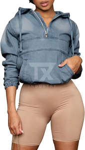 New Arrival Women Acid Wash Hoodie For Street Wear Wholesale <b>Cheap</b> Price Streetwear Heavyweight Pullover Hoodie Oem Service - Product Image 6
