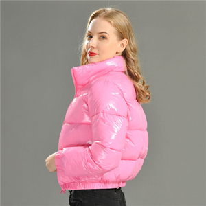 Blousons courts matelassés Wintu pour femmes, à capuche, décontractés, avec sequins et dentelle, imperméables, en polyester écologique, personnalisables avec logo privé - Product Image 3