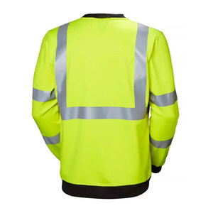 เสื้อสเวตเชิ้ตแขนยาวสีเหลืองแบบสะท้อนแสงสำหรับงานความปลอดภัย คอทรงโอ มองเห็นได้ชัดเจน - Product Image 4