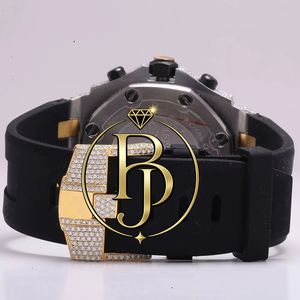 Montre Chronographe de Luxe pour Homme Briva Jewels, Mouvement Analogique, Boîtier en Acier Inoxydable, Résistance à l'Eau 10 Bar, Diamant Moissanite - Product Image 6