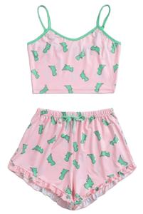 ชุดนอนผ้าโพลีเอสเตอร์/คอตตอน ระบายอากาศ แห้งเร็ว เอวยางยืด สำหรับผู้หญิง คอลเลคชั่นฤดูร้อน จาก Lennox Fashion - Product Image 4