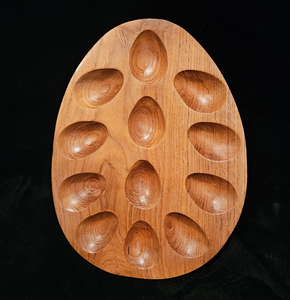 Bandeja de madera para huevos de la mejor calidad, bandeja redonda gruesa para servir charcutería - Product Image 6