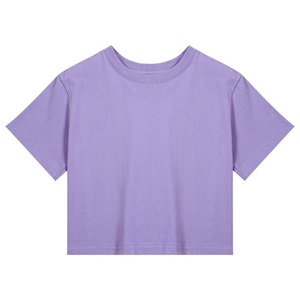 เสื้อยืดครอปท็อปผู้หญิงทรงหลวม น้ำหนักเบา เป็นมิตรกับสิ่งแวดล้อม สำหรับฤดูร้อน ผลิตจากผ้าฝ้าย 100% ระบายอากาศได้ดี ขายตรงจากโรงงานในปากีสถาน - Product Image 4