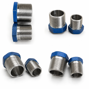 Raccord réducteur rond en acier inoxydable 1,25 po x 1 po, filetage mâle x femelle, filetage NPT, OEM, pour plomberie et peinture - Product Image 2