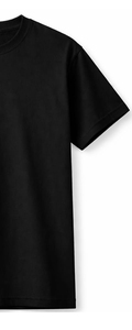 T-shirt en coton personnalisé, col rond, homme, noir, manches courtes, couleur unie, vêtement d'été - Product Image 5