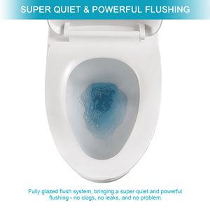 WC in ceramica a doppio filo monopezzo con chiusura morbida - Product Image 3