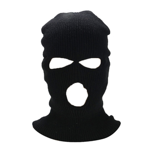 Vente en gros de masques balaclava en acrylique personnalisés pour l'hiver, style hip-hop, 3 trous, coupe-vent, pour le ski, les sports et la plage - Product Image 1