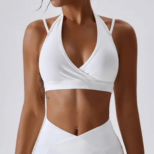Nouveau design – Soutien-gorge de sport grande taille pour femme en Spandex/Nylon avec logo frontal, maintien élevé, idéal pour le yoga et la gym – Qualité supérieure, personnalisable - Product Image 5
