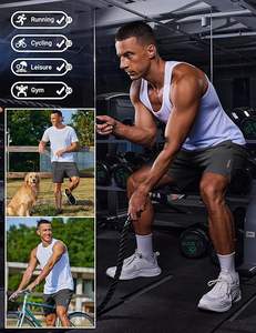 Pantalones Cortos Deportivos para Hombre con Bolsillos con Cierre, de Secado Rápido, para Gimnasio, Entrenamiento y Ejercicio - Product Image 5