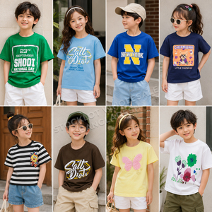 T-shirts pour enfants, garçons et filles, vêtements d'été, 100% coton, t-shirts imprimés, stock du Bangladesh, vêtements en surplus, expédition immédiate, vente en gros - Product Image 3
