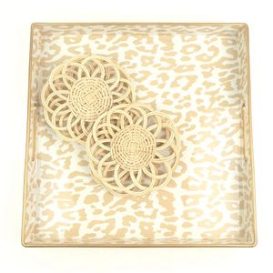 Plateau de présentation de mariage multifonctionnel en résine, motif végétal Art déco moderne - Product Image 2