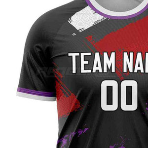 Custom Sublimated Soccer Jerseys Moisture Wicking Football Shirt Short Sleeve New Design <b>Athletic</b> Fit Bulk Soccer Team Apparel - Product Image 4