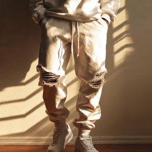 Pantalon de jogging en molleton pour homme, style streetwear hiver, avec cordon de serrage à la taille, respirant et confortable, de haute qualité - Product Image 6