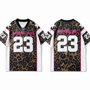 Camiseta Deportiva Extra Grande con Estampado de Leopardo 23, Unisex, Malla Transpirable, Estilo Universitario, Ropa Urbana, Personalizable para Equipos - Product Image 2