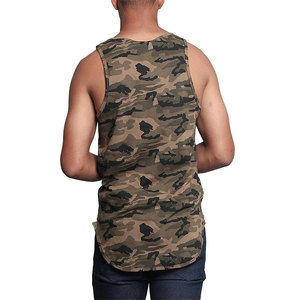 Camiseta sin mangas de algodón ligera y personalizable para hombre, con logo, acanalada, transpirable, para deporte, entrenamiento, uso casual y musculación. - Product Image 4