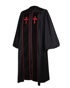 Étole de prêtre en tissu de qualité supérieure avec broderie, vêtements liturgiques |   Robes de chœur de style classique personnalisées en gros - Product Image 3