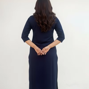 Vestido Estampado Floral Multicolor, Vestido de Verano de Manga Larga, Vestido de Algodón a la Moda para Fiestas, Vestido Occidental para Mujer - Product Image 2