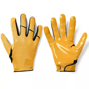 Top Selling Professional American Football <b>Gloves</b> High Quality Customised Leather Hand Grips with Latest Design - Product Image 3
