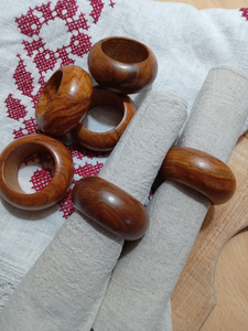 Anneaux de serviette en bois écologiques de style américain, faits à la main, taille personnalisée, qualité supérieure, décoration de table - Product Image 6