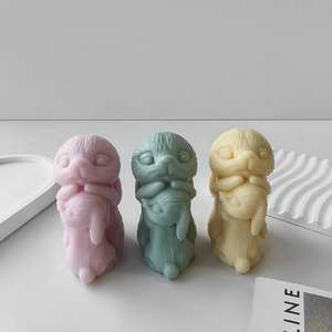 Moule en silicone pour bougie en résine de gypse, bougie aromatique lapin de Pâques - Product Image 4