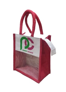 Bolsa de yute ecológica con logotipo de PVC, venta al por mayor, frutas secas baratas para regalos de Diwali, diseño de mango conveniente - Product Image 3