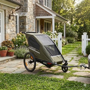 TC-2024S Remorque de vélo enfant 3 en 1 pour aventures en plein air, poussette, chariot de jogging, design léger, cadre en aluminium - Product Image 2