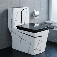 WC monobloc moderne en céramique indienne, à sortie verticale (P-trap), à poser au sol, en porcelaine vitrifiée brillante