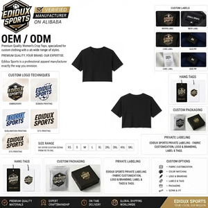 เสื้อครอปท็อปผู้หญิง ผ้าเรียบสีพื้น แห้งเร็ว ขายดี ราคาสมเหตุสมผล - Product Image 4