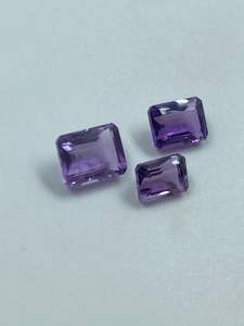 Gema de Amatista Natural, Corte Baguette, Alta Calidad, 5.32 Quilates, Forma Rectangular, 3 Piezas para Joyería - Product Image 3