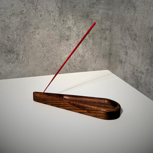 Wooden Ash Catcher Incense Burner Elegant Hand Finished Aroma <b>Stick</b> Holder for Bedroom Office and Meditation Room - Product Image 3