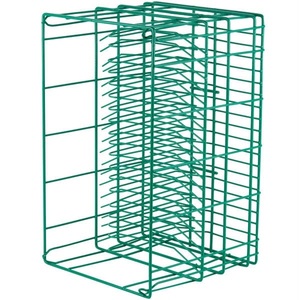 Premium Eco-Friendly Waterproof Powder Coated Green Metal Kitchen Dish <b>Rack</b> Holds 11 <b>Plates</b> Double Tier Standing Storage Basket - Product Image 4