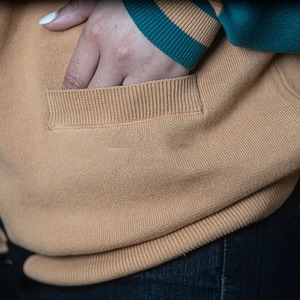 man Women's V Neck Sororities Fraternities <b>Sweater</b> <b>Cardigan</b> Acrylic Knitted University College Winter Chenille Front Button - Product Image 3