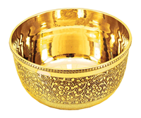 Lot de 2 bols de service en laiton émaillé faits à la main, design indien traditionnel, décoratifs, idéal pour cadeau