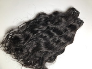 Paquete de cabello ondulado vietnamita crudo de cabello humano de Vietnam de trama ondulada Natural de doble dibujado de alta calidad CALIENTE - Product Image 3