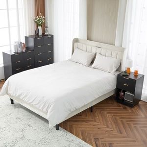 Organizzatore per Cassetti FCH in Pannello a Densità Media P2 Nero, 72x41x117cm, Motivo Ondulato, Cinque Livelli, Sei Cassetti - Product Image 6