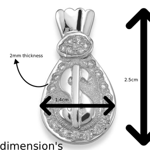 Colgante de Dólar de Plata de Ley 925 con Piedra CZ para Mujer y Hombre, Joyería Elegante Inspirada en Monedas, Regalo de Lujo - Product Image 2