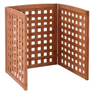 Valla de privacidad de madera maciza para exteriores de 32 x 38 pulgadas con ángulo ajustable, valla de 3 paneles para aire acondicionado, muebles de madera para exteriores - Product Image 1
