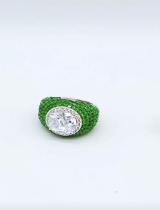 Anillo de Plata de Ley 925 con Mariposa Azul, Circonita y Símbolo de Cuatro Hojas, Bañado en Rodio, Joyería Moderna para Regalo de Aniversario de Bodas - Product Image 2
