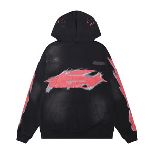 Men High Cotton Hoodies Printing Designer Heavyweight Oversize Tops Logo 100% Cotton <b>Wreath</b> Sweatsuit Sweatshirt Pants Hooded - Product Image 5