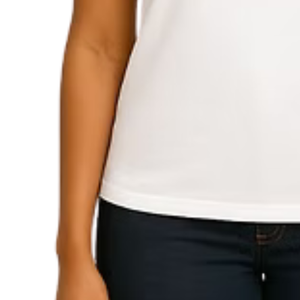 Camiseta Blanca para Mujer con Diseño de Letras Cursivas Brillantes, Ropa Casual para el Día a Día, Estilo Urbano, Cómoda y a la Moda - Product Image 4
