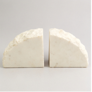 Porte-livres Blanc Banswara, Sculpture Décorative Moderne pour la Maison, Forme Irrégulière, Surface Polie - Product Image 1