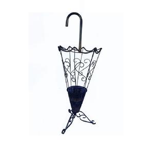 Porte-parapluie en métal noir thermolaqué très tendance, support de rangement créatif en fer, taille, forme et couleur personnalisables - Product Image 1