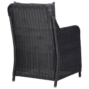Set di 2 Sedie da Patio in Rattan Moderno, Arredamento da Esterno Nero, Design Contemporaneo Elegante per Uso Residenziale - Product Image 6