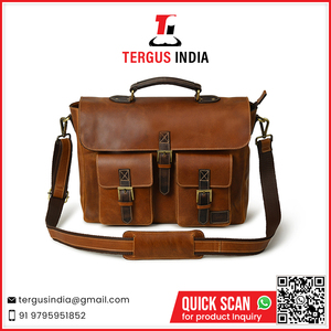 Durable Genuine <b>Leather</b> Laptop <b>Briefcase</b> for Office Work, Meetings & Travel Needs From India - Product Image 2