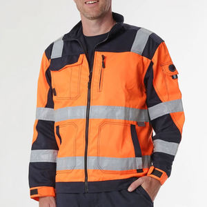 Winter High Visibility Reflective <b>Padded</b> <b>Waterproof</b> Reflective Work Jacket for Men Construction Traffic Security Workers Custom - Product Image 5