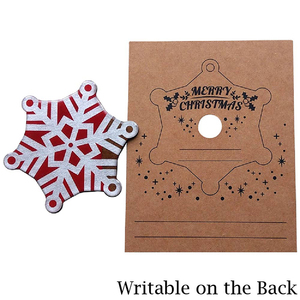 Elegante Tarjeta de Felicitación Navideña con Copos de Nieve – Decoración Festiva de Papel para Saludos de Temporada - Product Image 2