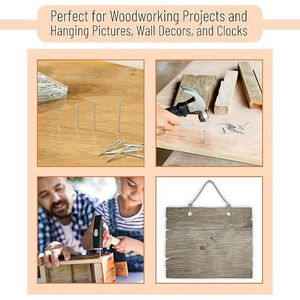 Kit Assortito di 600 Chiodi per Appendere Quadri, Chiodi Dorati per Finiture Murali, Varie Dimensioni e Stili - Product Image 3