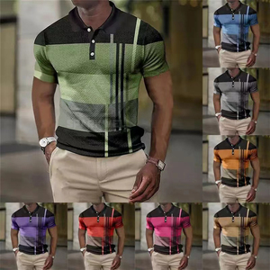 เสื้อโปโลผู้ชายทรงเข้ารูป แขนสั้น สีพื้น ผ้าถัก ดีไซน์กระเป๋า  ความยาวปกติ สำหรับกีฬากอล์ฟและทีมกีฬา - Product Image 3