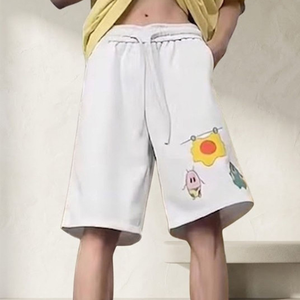 Shorts Bermuda Décontractés d'Été pour Hommes 100% Coton Taille Mi-Haute avec Cordon de Serrage Séchage Rapide Respirant Couleur Unie Conception Logo Personnalisé OEM - Product Image 4